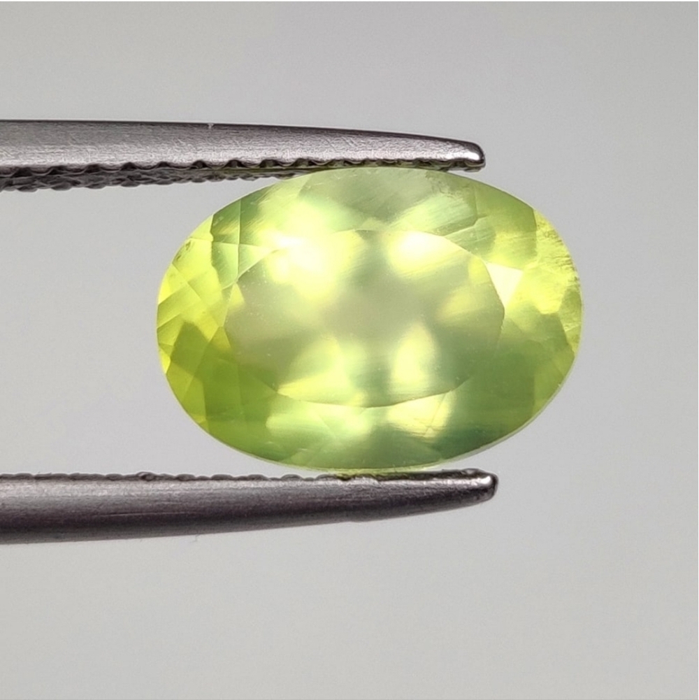 2.68 Ct Natural Green Prehnite Oval Cut